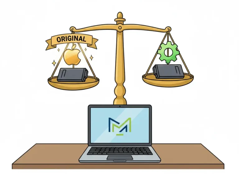 Original Ersatzteile als Möglichkeit für Mac-Reparaturen bei MAC MiSSiON verfügbar.